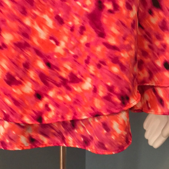 Colorful Bright Pink and Orange layered tank large - Picture 3 of 7